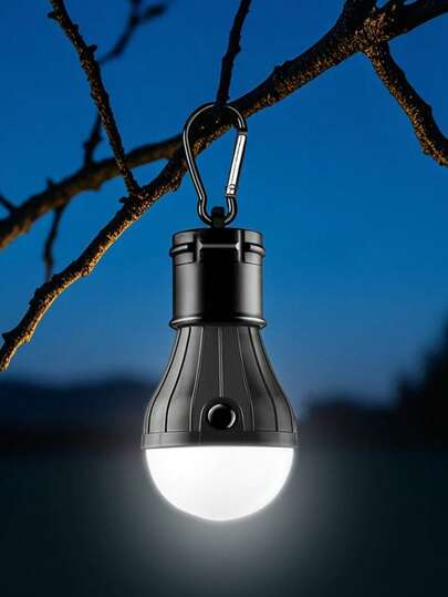 1pc Battery Powered Camping Lantern, 3 Lighting Modes Outdoor Hanging Light, Portable Battery Operated LED Tent Light, Camping Accessories, Hanging Camping Lamp, Battery Lamp For Emergency, Hiking, Fishing, Camping (Batteries Not Included)