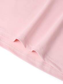 “奶奶风尚”西班牙语文字女士T恤，常规版型奶奶图案T恤，舒适的2026家庭座右铭短袖上衣，休闲圆领粉色度假礼物服装 - 粉色 - 查看 4