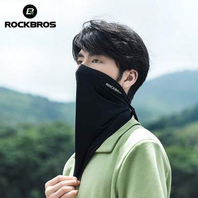 ROCKBROS 1个冰丝三角口罩，透气轻便，吸汗，弹性好，适合户外和旅行