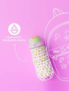 Meoky 18oz Vacuum Insulated Water Bottle with 2-in-1 Straw and Spout Lid, Insulated Cup, Keep Cold 24H, Leak-Proof, Fits in Car Cup Holder, Stainless Steel Tumbler for Sports, Travel, and School - 白色 - 查看 5