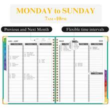 Trees 2026 Appointment Book With Monthly Tabs, A4 Minimalist Daily Planning Journal Notebook With Calendar View, Daily Arrangements & Reminders For Office Supplies School Essentials - Green - View 3