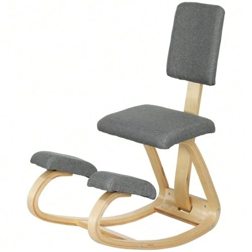 Ergonomic Kneeling Chair, Kneeling Stool, Health Chair For Home, Office And Meditation, Gray - 芥末黃 - 查看 1