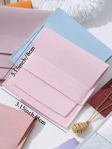 1/10/50pcs Soft PU Leather Jewelry Pouches, Jewelry Gift Bags, Wedding/Birthday/Party/Holiday Gift Packaging Bags For Earrings, Bracelets, Necklaces - C1 - View 2