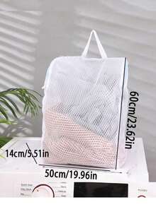 1pc Honeycomb Mesh Laundry Bag With Handle, 12x8 Inch Zipper Wash Bag For Delicates, Socks And Underwear - Pink And Blue, Breathable Laundry Organizer For Travel, Gentle Wash, Protects Lingerie, Delicates Care, Laundry Ty, Durable Zip, Compact Travel Essential, Multi-Use Washing Tote, Everyday Laundry Companion, Lightweight And Breathable Mesh Construction Enhances Airflow, Prevents Snagging Of Fabrics, Colorfast Finish, Easy To Wipe Clean, Ideal For Apartment Living And Campus Use - Multicolor - View 8