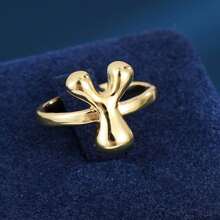 1pc Minimalist Letter Design Adjustable Open Ring For Women - Multicolor - View 46