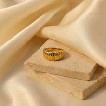 1枚时尚贝壳无限符号戒指，适合女性日常佩戴 - 不銹鋼戒指 - 查看 28