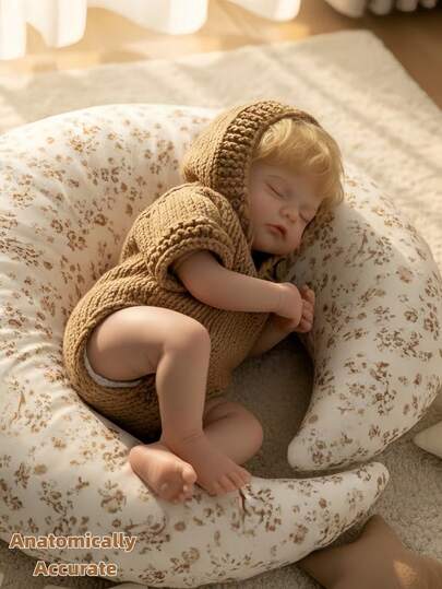 1 st realistisk silikon reborn babypojke 18 tum handgjord naturtroget målad med öppen mun, anatomiskt noggrann, tvättbar, nyfödda babydockaleksaker, kan användas som presenter eller samlarobjekt