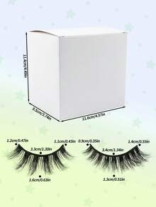 MAANGE 20对卡通风格交叉假睫毛，包含猫眼款，3D水貂毛般柔软自然，蓬松3D睫毛，适合角色扮演，独立包装，方便携带，是派对或赠送女性/女孩的理想之选，数量充足，专业化妆师使用 - 黑色 - 查看 9