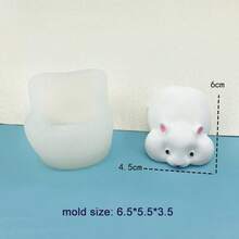 1 pachet de matrițe din silicon transparente lucrate manual în formă de animal, matrițe din silicon pentru ursuleți de pluș cu formă de lebădă de hamster, matrițe pentru lumânări, matrițe pentru topirea cerii, matrițe pentru săpun, matrițe pentru gips-carton, matrițe din rășină, figurină decorativă pentru casă, matrițe DIY pentru artizanat, potrivite pentru cadouri lucrate manual pentru sărbătorile de Anul Nou - clar - Vizualizare 5