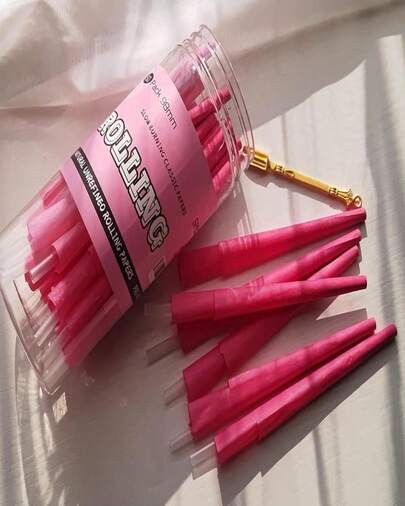 ROLLING CONES Cones Rolling Paper Pre Rolled Cones 98mm | Special Size | 50 Pack | Natural Rolling Papers With Tips &Amp; Golden Packing Spoon Kit (Special Size, 50)