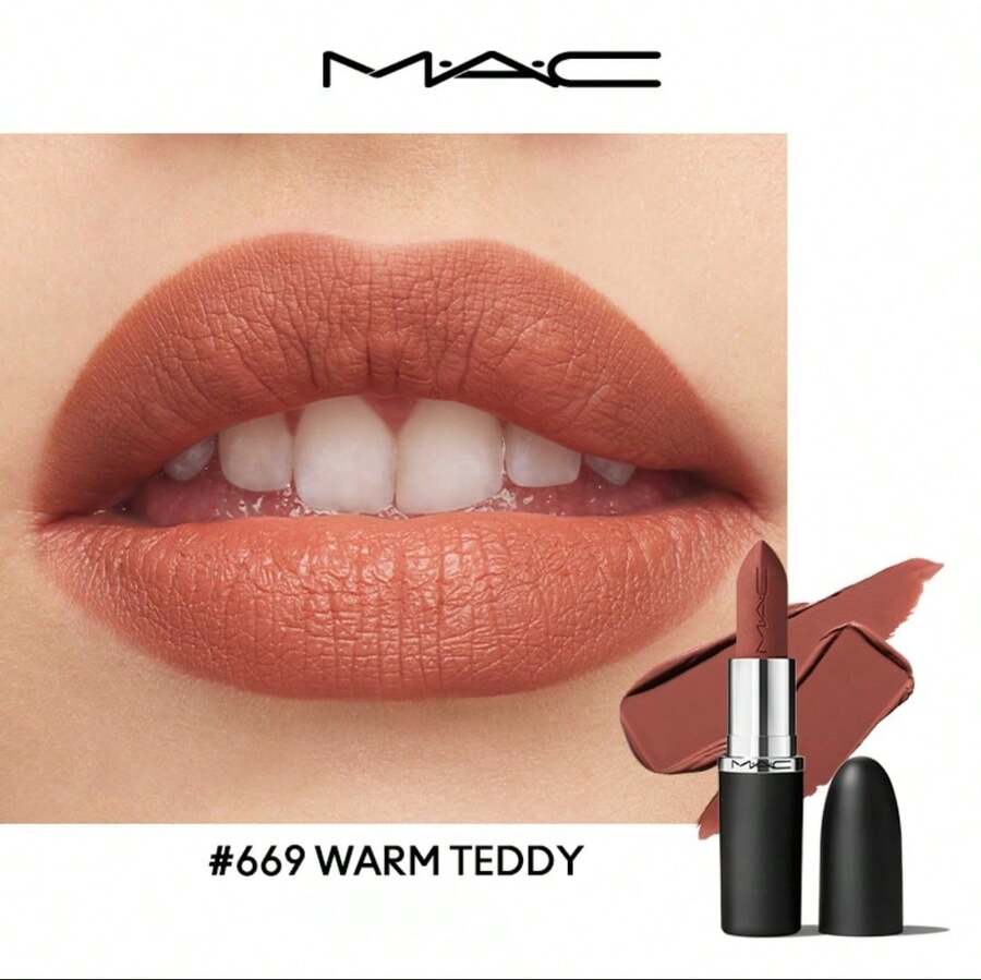 MAC Lipstik Matte Silky M.A.CXIMAL 「100% Asli | Kualitas Resmi」「100% Asli | Kualitas Resmi」「Pigmen Cerah | Tahan Lama 12 Jam」「Sempurna untuk Pesta & Festival」「Tahan Air & Anti Luntur」「Cocok untuk Semua Warna Kulit」 - 669 Teddy Hangat - View 1