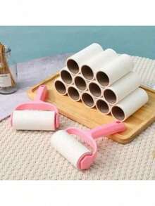 1pc Handle + 1 Replacement Roller, Velvet Brush, Hand-Tear Roller Brush, Velvet Brush Hair Remover, Clothes Hair Remover, Suitable For Clothing, Carpet - Multicolor - View 5