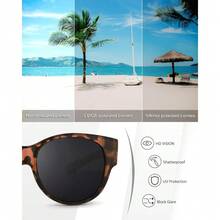 Polarised Fitover Sunglasses For Women,  Round Frame Wear Over Glasses With UV Protection - A08 - Brown Tortoise - View 6