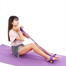 Fashion Puller Exercise, 8 Tube Pedal Resistance Device, Resistance Band For Full Body Workout, Elastic Pull Rope, Arm Chest Back Muscle Toning, Portable Fitness Equipment For Men Women - Màu tím - Xem 6