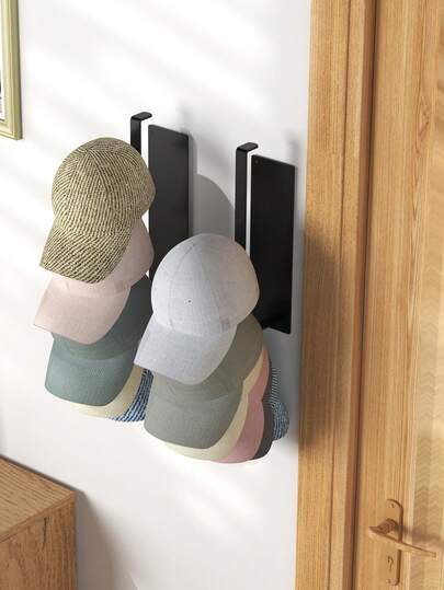 Hat Racks, Hat Organizer, Metal Hat Rack, Suitable For Baseball Caps, Large Capacity Wall Mounted Hat Storage Rack, Wall Mounted Hat Storage Rack, Suitable For Living Rooms, Bedrooms, Space Saving Behind Door Hat Storage Rack