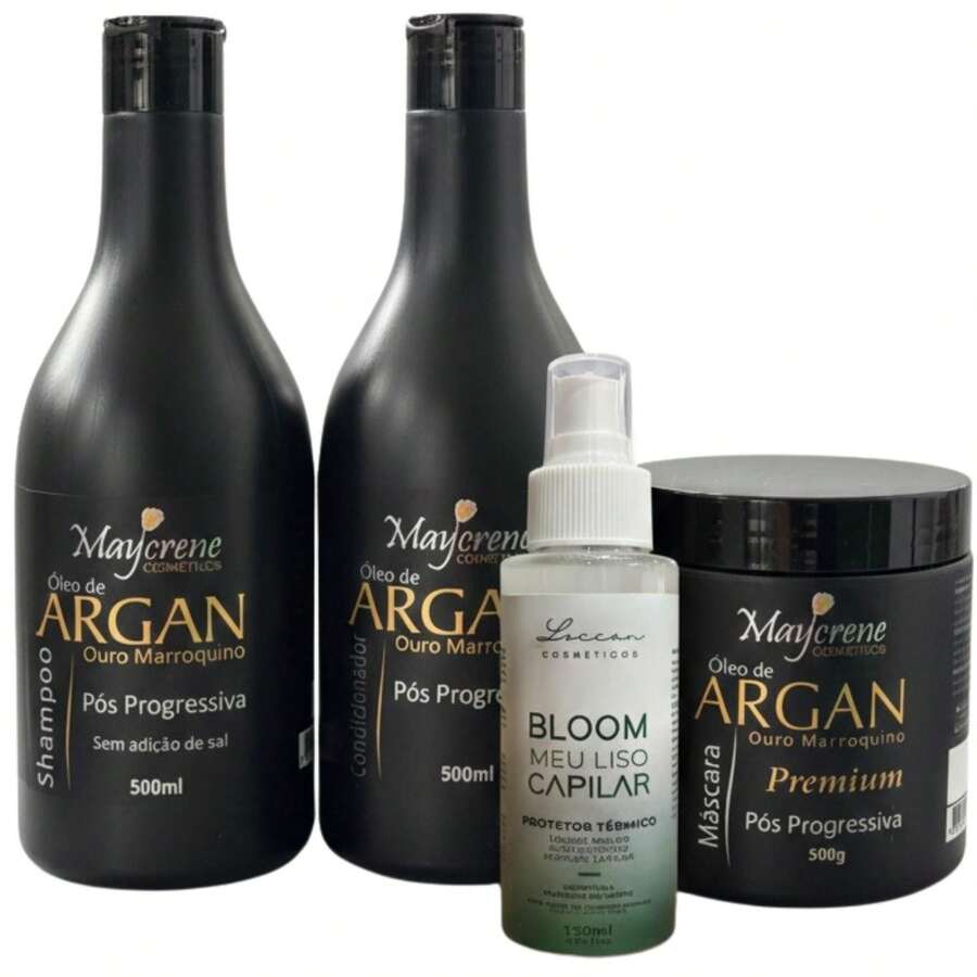 Kit Argan Premium Linha Pós Progressiva + Meu liso Capilar Loccan 120ml - Para viagem - Visão 1