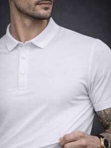 Men's Polo Shirt In Comfortable Cool Silk - Blanco - Ver 2