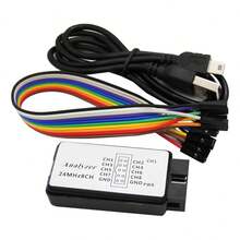 Analisador Lógico 8 Canais 24mhz Usb Logic Analyzer - Preto - Visão 3
