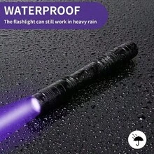 1件 UV LED 黑光手電筒，鋁合金材質，使用 AAA 電池（不含），適用於蠍子檢測、寵物尿漬檢測和血跡檢測 - 多色 - 查看 5
