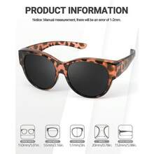 Polarised Fitover Sunglasses For Women,  Round Frame Wear Over Glasses With UV Protection - A08 - Brown Tortoise - View 5