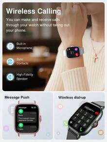 Women's Smart Watch, 1.83 Inch Color Screen, Support Message Reminder, Answer/Make Calls, Multiple Sports Modes, Fashion Smart Watch, Multi-Language/Music Player/Customizable Dial, Smart Wearable Device, Christmas Gift, Halloween Gift - Xem 9