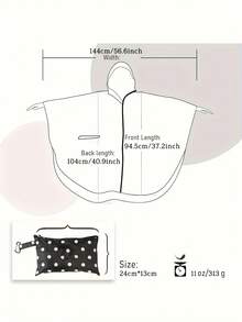 成人连帽雨披,带大口袋,轻便男女通用雨衣,适合徒步旅行、露营和户外旅行 - 男女通用的 - 查看 12