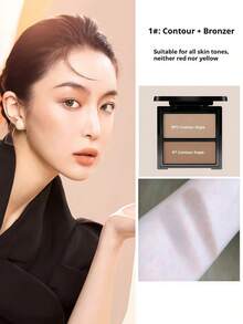 NOVO Palet Kontur 2-in-1, Termasuk Bronzer Matte, Highlighter, dan Bayangan Hidung, Cocok untuk Musim Dingin/Semi, Estetika Y2K, Riasan Natural & Modis, Cocok untuk Hadiah Ulang Tahun, Riasan Pesta - 01# Kue Pastri Kastanye - View 12