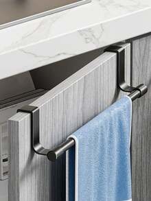 Stainless Steel Multi-Function Towel Rack, Kitchen & Bathroom Dual-Use Rack, No Drill Towel & Clothes Drying Rack - Multicolor - View 10