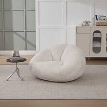 Bean Bags - Beige + Faux Fur - View 10