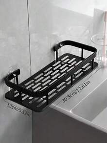 Shower Caddy Shelf- Self Adhesive No Drilling- Bathroom Shower Rack- Wall Mounted -Organizer With Rustproof Basket-Toilet And Kitchen Storage Bathroom Accessaries - Multicolor - View 8