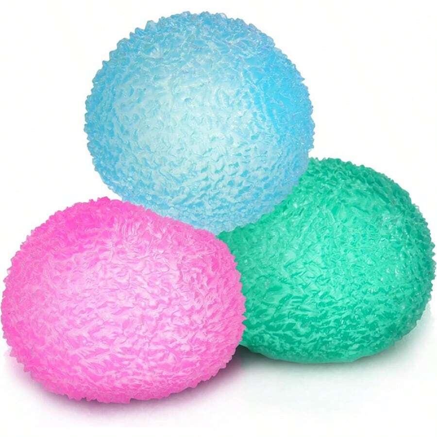 3 Pcs Squishy Toys Fidget Toys For Kids And Super Solid Squeeze .Fun Squeezable Water Balls. Birthday And Party Gifts, Tableware Accessories, Easter Gift Baskets Fillers, Valentine's Day Gifts. Mixed Colors, TPR Material. - 隨機顏色-3件 - 查看 1