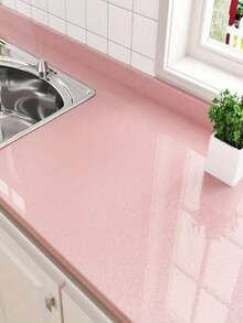 1 Cuộn Giấy Dán Tường Vinyl Màu Trắng Sáng/Hồng/Đen cho Nhà Bếp, Giấy Dán Tường Tự Dẹp, Màng PVC Ngọc Trai, Chống Thấm Nước, Dùng Cho Tủ, Bàn, Cửa Chống Thấm Nước, Tự Dán, Trang Trí Nội Thất, Tủ Quần Áo, Nhà Bếp, Giấy Dán Tường Bóng Cao Cấp - bột ngọc trai - Xem 5