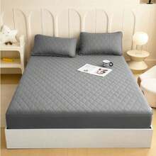 1 Pieza Cubre Colchón Impermeable de 3Capas(Sin Funda de Alohada)Protección Completa Transpirable,Antideslizante y Fácil de Lavar Ideal para Hogares y Alojamientos para Colchón Individual Matrimonial Queen King,Color Gris - gris oscuro - Ver 8