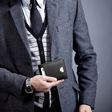 CAIBAOLAI Minimalist RFID Blocking Leather Wallet, Unisex Credit Card Holder, Ultra-Thin Men's Wallet - Multicolor - View 7