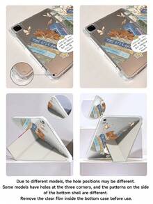 Cat Flower Collage Case Compatible With Air 4/5 10.9 Inch, 7/8/9th 10.2 Inch, (A16) 11 Inch 11th Generation 2025,Built-In Pencil Slot Compatible With Samsung Galaxy Tab A9 11 Inch, Tab A9 8.7 Inch, Cute Style Case, Back To School, Valentine's Day - Multicolor - View 6