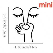 Hello Young 1pc Interesting Nose Clip Metal Wall Art, Elegant Minimalist Bathroom Line Art, Humorous Toilet Decor, Guest Bathroom Decoration, Metal Line Art Wall Hanging, Art Craft, Home Decor, Room Decor, Wall Decor - Multicolor - View 13