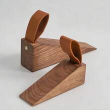 2pcs Wooden Door Stopper, Raised Creative Door Wedge, Bedroom Mobile Top Door Bumper With Anti-Slip Pad - Door Stop - View 12