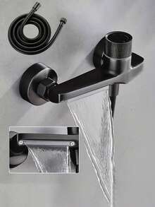 Modern Wall-Mounted Bathtub Faucet - Triple Control Concealed Valve, Polished Finish With Lining, Includes Installation Accessories, Suitable For Modern Bathrooms, Minimalist Style Interior Designer's Choice, High-Quality Construction, Essential For Home Renovation, Suitable As Christmas Gift, Home Bathroom, Fashionable Bathroom Accessory, Modern Design, Long-Lasting Hardware, Bathroom Fixture - Multicolor - View 15