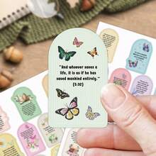 30 miếng/2 tờ nhãn dán câu kinh Hồi giáo - Nhãn dán tôn giáo thẩm mỹ dùng cho nhật ký, sổ tay, kế hoạch, bình nước, máy tính xách tay, nhãn dán tôn giáo, quà tặng Ramadan, Eid Mubarak, đồ dùng làm sổ lưu niệm, văn phòng phẩm, nhãn dán vui nhộn. - A - Xem 4