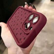 Elegant Bow Pattern Red Phone Case With Camera Protection For IPhone 17 17pro 17promax 16Pro,16ProMax,14,15,16,13,14,15,12,11 Promax,Plus,For Samsung S26PLUS,S26/S25/S23/S23/S24,A54,A53,A52,Glossy,Rugged Durable, Scratch-Resistant, And Stylish A Perfect Gift. - Nhiều màu - Xem 5