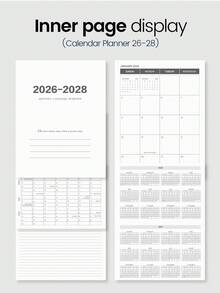2026-2028年月度计划日记本，2026年1月至2028年12月月历周计划笔记本，学校笔记和办公用品月度计划本 - 每月計畫本-綠色 - 查看 6
