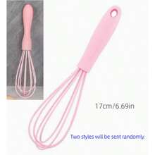 白色手动硅胶打蛋器，手摇式烘焙搅拌工具，配有5根高弹性搅拌丝，易于清洁的厨房烘焙工具 - 彩色 - 查看 11