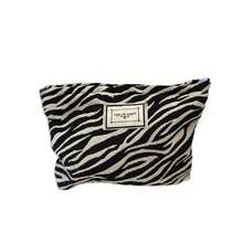1个休闲百搭黑白豹纹化妆包，帆布袋，洗漱包，女士手提包，大容量 - 彩色 - 查看 6