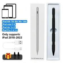 1pc Pencil Compatible With Apple 2018-2024 Publish,120 MAh Li-Ion Battery Faster Charge,PalmRejection,Tilt Sensitivity Compatible With Apple Pen, Stylus Pen Compatible With 10th /9/8/7/6th, Pro11/12.9/13/Inch M4, IPadAir 3/4/5/M2, Mini 5/6[No Magnetic Charging Function] - Multicolor - View 11