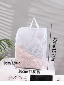 1pc Honeycomb Mesh Laundry Bag With Handle, 12x8 Inch Zipper Wash Bag For Delicates, Socks And Underwear - Pink And Blue, Breathable Laundry Organizer For Travel, Gentle Wash, Protects Lingerie, Delicates Care, Laundry Ty, Durable Zip, Compact Travel Essential, Multi-Use Washing Tote, Everyday Laundry Companion, Lightweight And Breathable Mesh Construction Enhances Airflow, Prevents Snagging Of Fabrics, Colorfast Finish, Easy To Wipe Clean, Ideal For Apartment Living And Campus Use - Multicolor - View 10