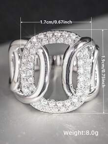 1 PC Gorgeous Cubic Zirconia Ring For Women For Valentine's Day Gift Wedding Anniversary Party Jewelry - 1# - View 8