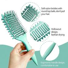 1pc New Upgraded Curling Brush With Bristles And Special Design, Curling Brush Especially For Curly Hair, Shaping And Styling Curls For Men And Women, Reducing Pulling And Curl Separation, Hairbrushes, Combs, Hair Tools, Hair Products And Accessories For Barber Salon Beauty Travel Essentials ﻿ Hair Styling Kit - Multicolor - View 4