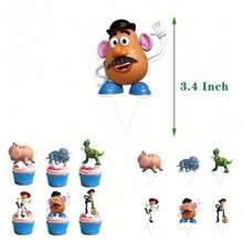 pokemon Cowboy Birthday Party Pull Flag Spinner Cake Topper Decoration Set - Multicolor - View 5