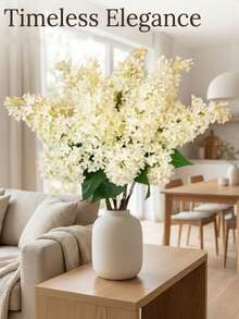 1 bông hoa tử đinh hương nhân tạo mềm mại, sống động như thật, kích thước 27,5 inch/70 cm, thích hợp để trang trí bình hoa, phòng khách, đám cưới, ngày lễ tình nhân, trang trí mùa xuân. - Nhiều màu - Xem 8