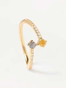 925 Sterling Silver Elegant Pave Zirconia Clover Adjustable Ring, Designed For Girls, Fashionable & Unique Designer Jewelry - Ring - View 1